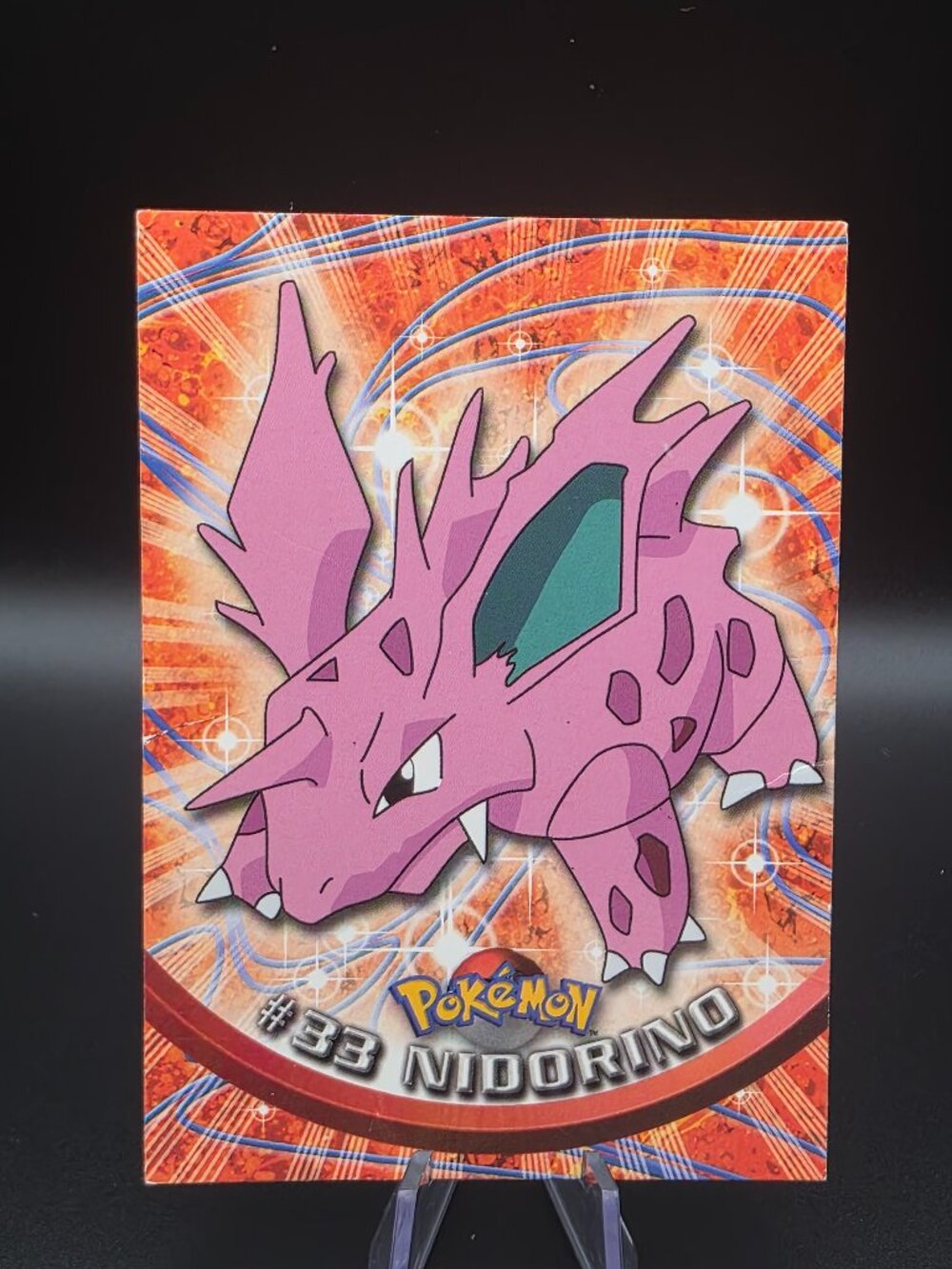 HP+ BLACK Label Nidorino #33 Topps Series 1 TV Animation Edition 1999 PokemonTCG